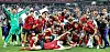 Korean footballers celebrate after earning the gold medal at the Asian Games Aichi-Nagoya 2026 in Japan on Oct. 3.