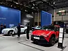 Ioniq 3s are displayed at Hyundai Motor booth for the Paris Motor Show 2026