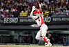 Kia Tigers slugger Kim Do-yeong plays against the LG Twins in Jeonnam-Gwangju on Oct. 12.