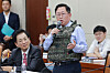 People Power Party Rep. Yu Yong-weon speaks during a parliamentary audit at the National Assembly in western Seoul on Oct. 13.