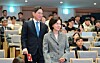 이재용 삼성전자 회장과 홍라희 전 리움미술관장이 2024년 서울 종로구 서울대어린이병원에서 열린 '이건희 소아암·희귀질환 극복사업, 함께 희망을 열다, 미래를 열다' 행사에 참석하고 있다. 사진 서울대학교병원