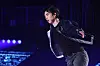 Figure skater Cha Jun-hwan skates during a demonstration of the ice show 'Solo Leveling on Ice' in western Seoul on Aug. 7.