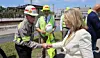Senator Marsha Blackburn of Tennessee greets officials during a visit to the construction site of a Korea Zinc’s critical minerals smelter on July 11.
