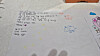A handwritten letter with a drawing by 6-year-old daughter of the fallen firefighter