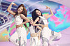 A20 Lite members perform their debut stage in Goyang, Gyeonggi, on Oct. 12. Aijing is pictured at left.