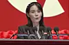 Kim Yo-jong, the powerful sister of North Korean leader kim Jong-un, speaks in an event held in North Korea in a footage carried by Korean Central TV.