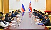 (평양 노동신문=뉴스1) = 20일 북한 노동당 기관지 노동신문은 리영철 북한 교육상과 세르게이 크라프초프 러시아 교육부 장관 간 회담이 19일 평양의사당에서 진행됐다고 보도했다. [국내에서만 사용가능. 재배포 금지. DB 금지. For Use Only in the Republic of Korea. Redistribution Prohibited] rodongphoto@news1.kr