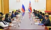 (평양 노동신문=뉴스1) = 20일 북한 노동당 기관지 노동신문은 리영철 북한 교육상과 세르게이 크라프초프 러시아 교육부 장관 간 회담이 19일 평양의사당에서 진행됐다고 보도했다. [국내에서만 사용가능. 재배포 금지. DB 금지. For Use Only in the Republic of Korea. Redistribution Prohibited] rodongphoto@news1.kr