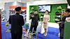 Kim Jong-un, center-left, and his daughter, center-right, visits the Garment and Footwear Exhibition in Pyongyang on Oct. 19, in a footage carried by Korean Central Television on Oct. 20.