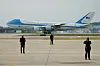 U.S. Air Force One with U.S. President Joe Biden arrives at Osan Air Base in Pyeongtaek, Gyeonggi, on May 20, 2022.