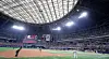 Gocheok Sky Dome in western Seoul is packed with spectators for a baseball match between the Hanwha Eagles and the Kiwoom Heroes on May 11, 2025.