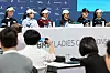 Golfers are seen during a press event at Pine Beach Golf Links in Haenam in the Jeonnam-Gwangju region on Oct. 21.