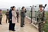 북한 박정천·김여정, 남부 국경 요새화 공사 현장 시찰 (평양 조선중앙통신=연합뉴스) 박정천 북한 국방성 고문이 지난 20일 리일환 노동당 비서, 김여정 당 부장, 인민군 총참모부 주요 지휘관들과 함께 남부 국경 요새화 공사 현장의 주요 지점들을 시찰했다고 조선중앙통신이 21일 보도했다. 2026.10.21 [국내에서만 사용가능. 재배포 금지. For Use Only in the Republic of Korea. No Redistribution] nkphoto@yna.co.kr/2026-10-21 16:37:28/