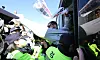 Police restrain student protesters who rallied against Gen. Xavier Brunson, commander of U.S. Forces Korea, outside the U.S. Embassy in Jongno District, central Seoul, on Oct. 22.