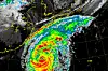 An infrared image of Typhoon Champi captured by a Korean satellite