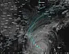 The projected path of Typhoon Champi according to Google DeepMind's AI model