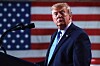 U.S. President Donald Trump delivers remarks during a campaign rally at Crossroads Arena on October 26 in Corinth, Mississippi.