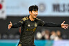 Oct 17, 2026; New York, New York, USA; Los Angeles FC forward Son Heung-Min (7) celebrates during the first half against New York City FC at Citi Field. Mandatory Credit: Mark Smith-Imagn Images/2026-10-18 09:50:05/