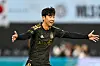 Oct 17, 2026; New York, New York, USA; Los Angeles FC forward Son Heung-Min (7) celebrates during the first half against New York City FC at Citi Field. Mandatory Credit: Mark Smith-Imagn Images/2026-10-18 09:50:05/