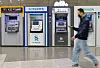 Automatic teller machines of South Korean commercial banks are installed in Seoul on Oct. 14.