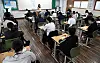 Students prepare to take a mock exam for the upcoming College Scholastic Ability Test for the 2027 academic year at a high school in Mapo District, western Seoul, on Sept. 2