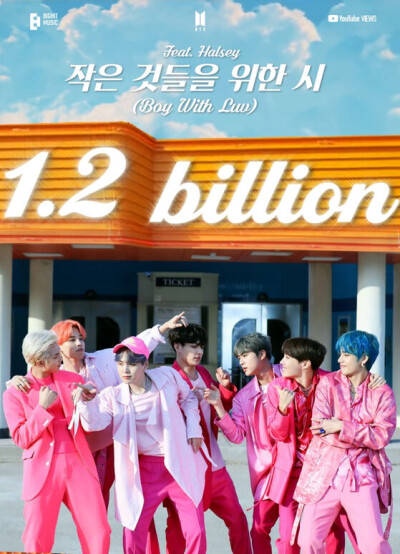 BTS's 'Boy With Luv' surpasses 1.2 billion views on YouTube
