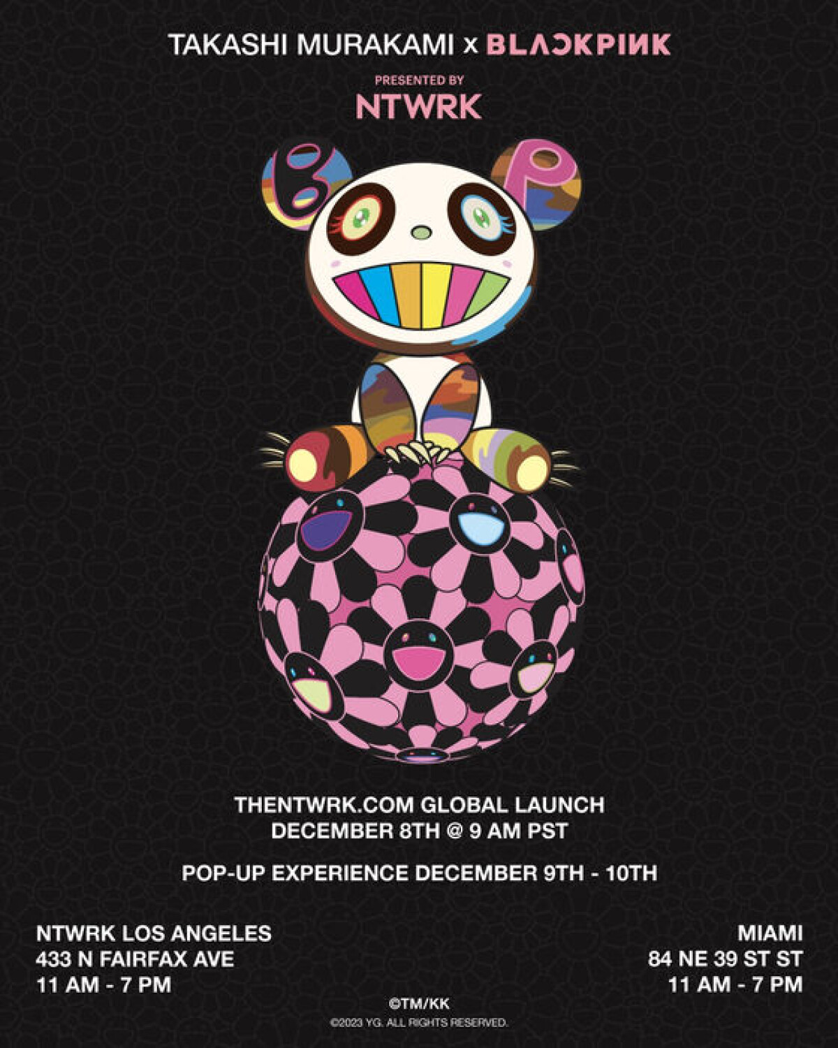BLACKPINK × Takashi Murakami ポスター Blackpink, Takashi Murakami to launch limited edition merchandise