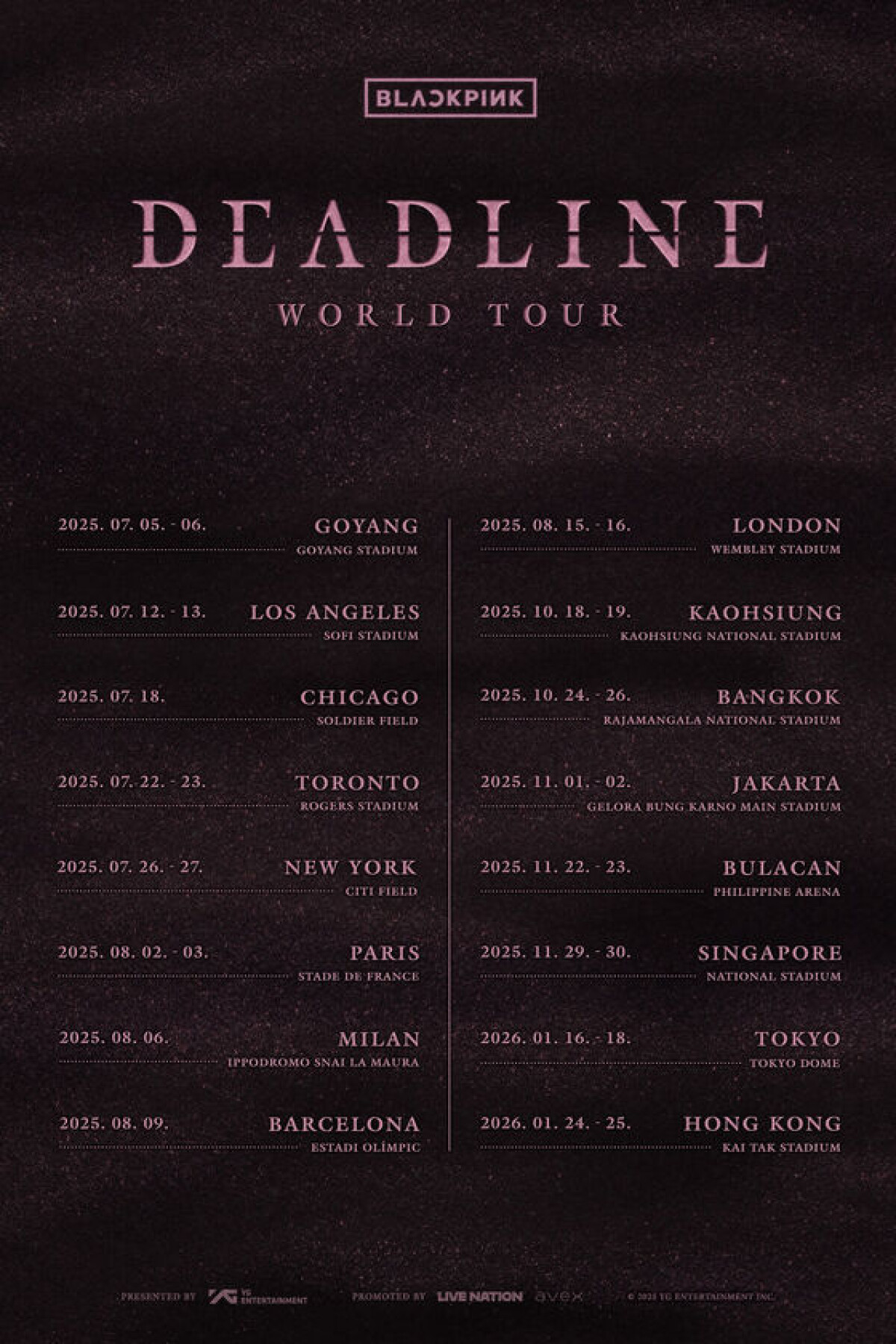 Blackpink adds 13 shows in Asia for upcoming 'Deadline' world tour