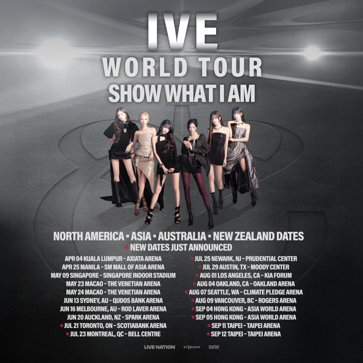 IVE adds 8 North American and 4 Asian concerts to 'Show What I Am