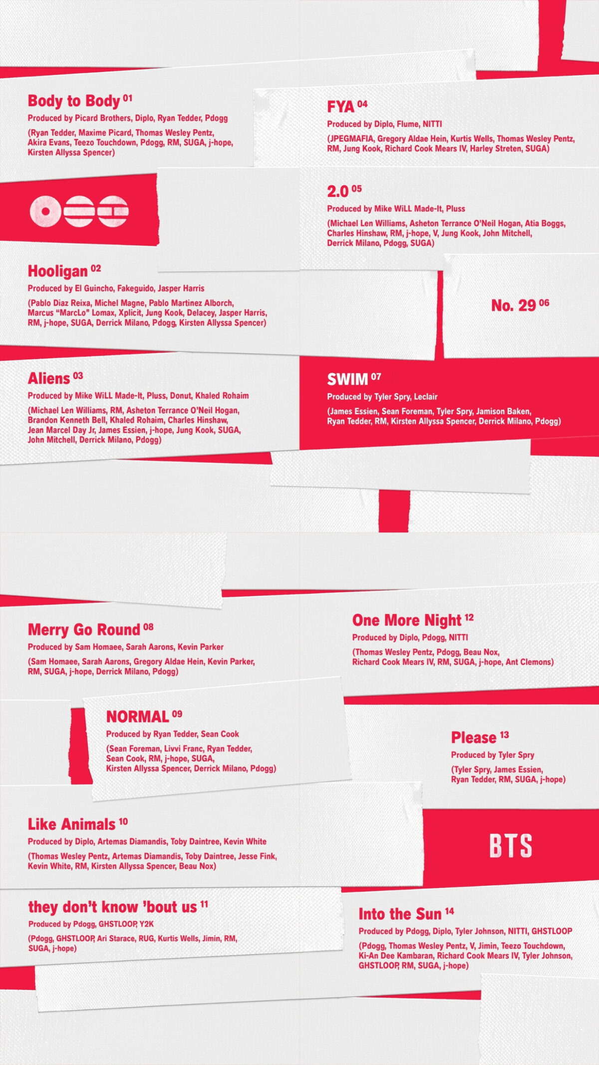 BTS reveals 14-song tracklist for upcoming album 'Arirang'